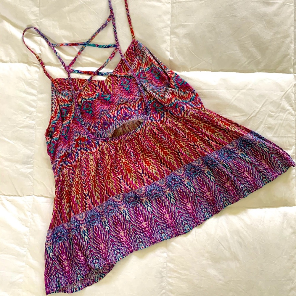Buckle✨Bright Patterned Tank Top - Picture 2 of 4